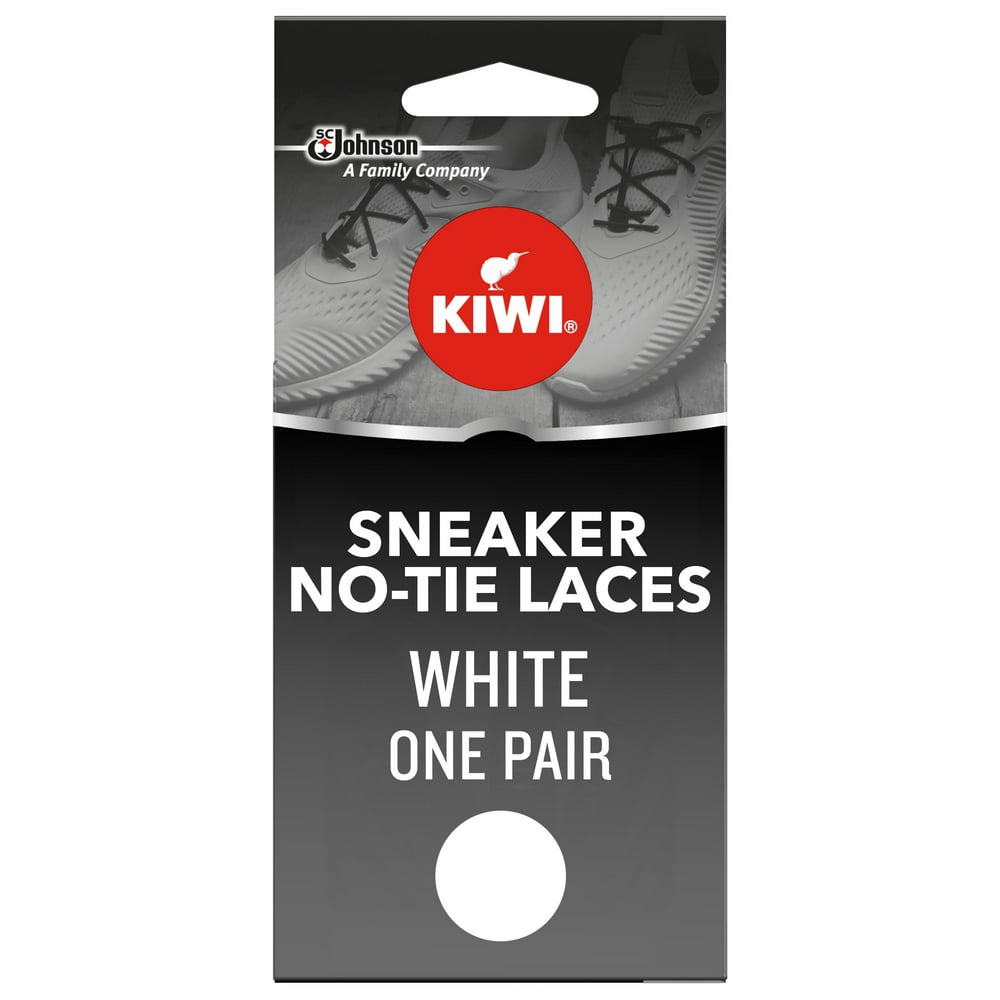 KIWI Sneaker NoTie Shoe Laces, White, One Size Fits All (1 Pair