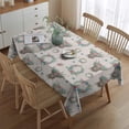 thumbnail image 2 of Beige Highland Cow Flower Wreath Pattern Rectangle Tablecloth 60"x84",Waterproof Polyester Rectangle Table Cloth, Wipeable Spillproof Polyester Tablecloth for Dining, Camping, Indoor and Outdoor, 2 of 5