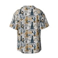 thumbnail image 2 of Fotbe Llama and Cactus1 print Short Sleeve Button Down Shirts for Men Casual Summer Beach Wrinkle Free Shirt-Small, 2 of 7