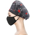 thumbnail image 7 of Multicolor Satin-Lined Scrub Cap with with Ponytail Pocket Polyester with Sweatband Adjustable Unisex Men Women Tie Back Hat Nurse Surgical Caps One Size, 7 of 7