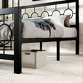 thumbnail image 4 of Sha Cerlin Black Queen Size Metal Platform Bed Frame with Vintage Circular Headboard & Footboard, Adult, 4 of 9