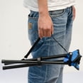 thumbnail image 5 of Tabouret Pliant pour Camping Pêche Randonnée Pique-Nique Siège Trépied Facile à Transporter Bleu, 5 of 5