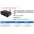 thumbnail image 2 of Hazard Flasher Switch - Compatible with 2001 - 2006 BMW 330Ci 3.0L 6-Cylinder M54 2002 2003 2004 2005, 2 of 2