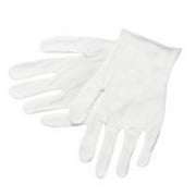 MCR Safety Cotton Inspector Gloves, Large, White, 12/Pair