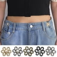 thumbnail image 4 of ZenCart Pant Waist Tightener Flower Design Button Reusable Waist Adjuster No-Sewing Adjustable Waist Buckle for Loose Jeans Skirts, 4 of 8