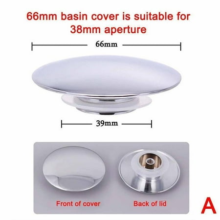 

66mm Replacement Brass Basin Sink Waste Up Plug Cap x1 Click Button Push V9Y6