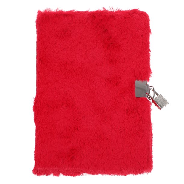 Cuaderno creativo y encantador Moda A5 Plush Notebook Planner Organizador Organizador Cuaderno diario (Rojo)