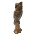 thumbnail image 3 of 9 Inch Metal Owl on Trunk Statue Sculpture Figurine Home Décor Accents, Bronze Finish Owl Figurines for Living Room, Bedroom, Office, Animal Sculpture Decor Collectibles Ornament Gifts, 3 of 3