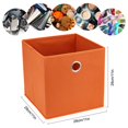 thumbnail image 4 of Contenedores de almacenamiento de cubos naranjas 11x11x11 Cajas de cubos de almacenamiento decorativos Organizador plegable Cestas de almacenamiento Cajones de tela Cajones Cubos plegables Insertos Al, 4 of 5
