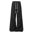 thumbnail image 5 of ZVAVZ Wide Leg Parachute Pants for Men Y2k Baggy Track Pants Fashion Outdoor Sports Pants with Zipper Pockets Black L, 5 of 10