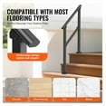 thumbnail image 5 of 2 PCS Outdoor Handrails for Steps - Black Square Tube Railing for Porch Deck, Senior Safety Handrail - Strong Support, Adjustable Angle, 5 of 7