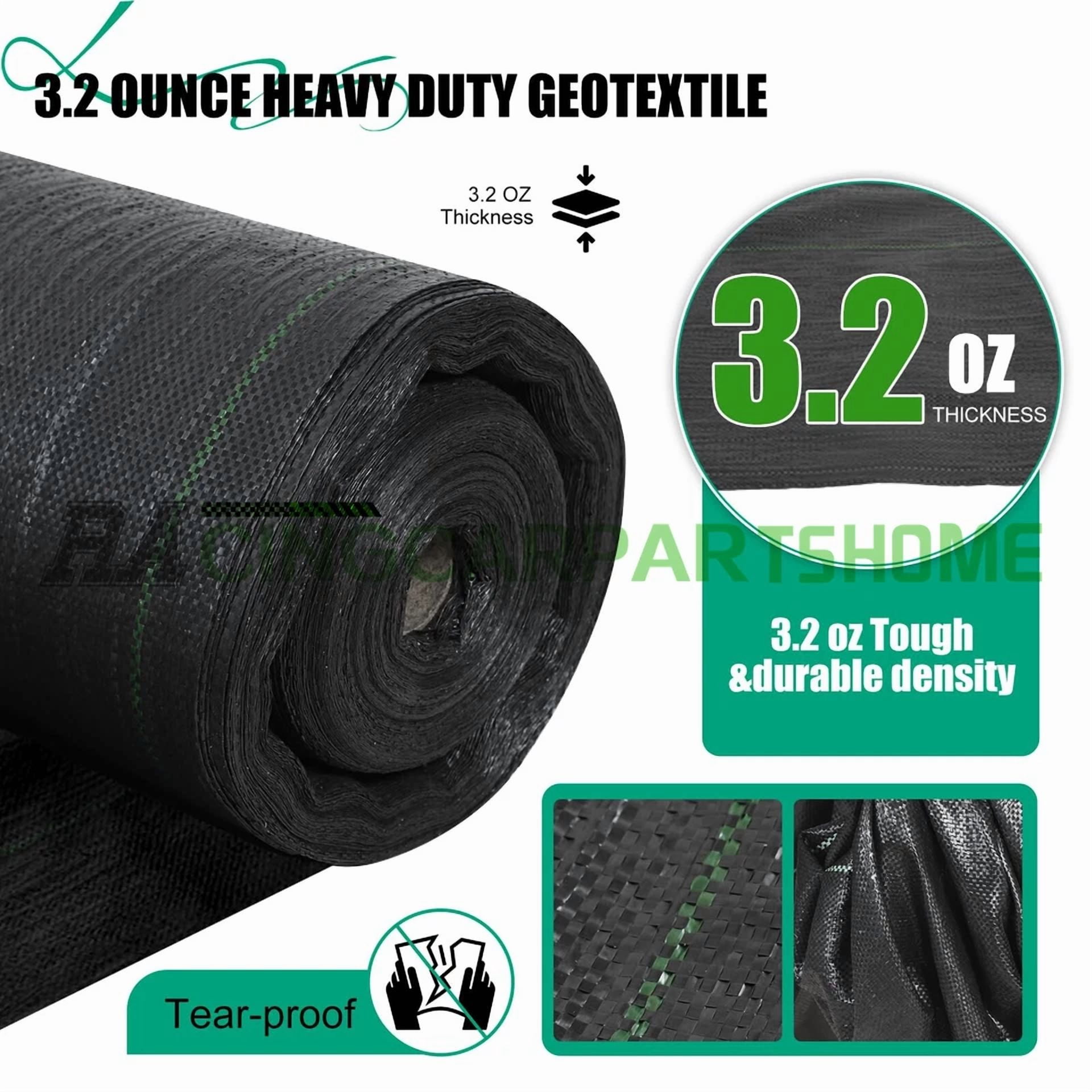 CRESTIN- 3Ft X 50Ft Weed Barrier Fabric Woven Ground Weed Cover 3.2 Ounce Landscape