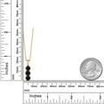 thumbnail image 6 of Gem Stone King 1.46 Ct Round Black Onyx White Diamond 18K Yellow Gold Plated Silver Pendant, 6 of 6
