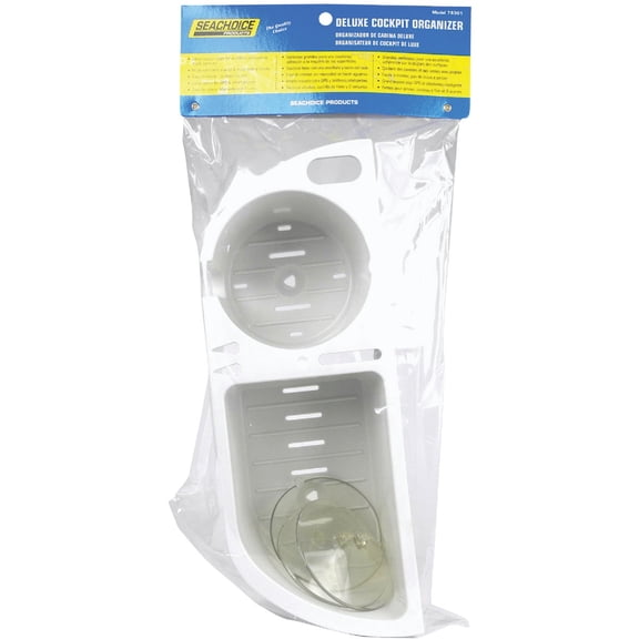 Seachoice Cruisin' Caddy, UV-Resistant Marine Boat Beverage and Item Organizer, White