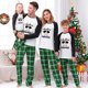 thumbnail image 2 of Pijamas familiares a juego de Navidad para niños con My Snowmies, conjunto de pijamas a cuadros verdes de muñeco de nieve fresco, 2 of 3