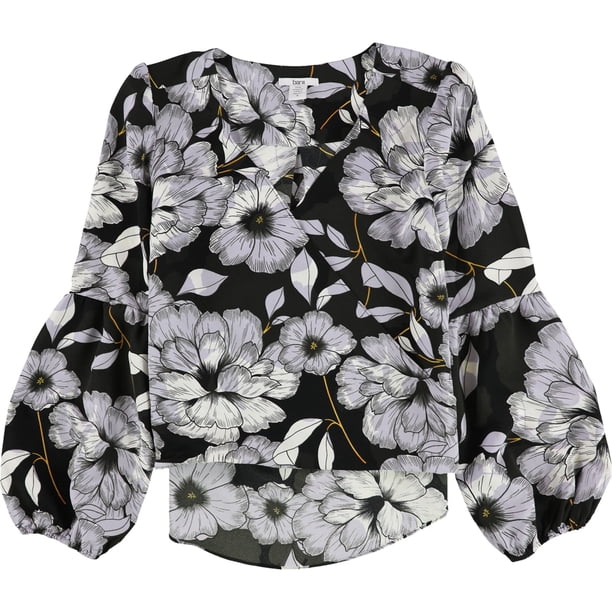 bar III Blusa tejida con mangas tipo blusón para mujer, Púrpura, XX-Pequeño