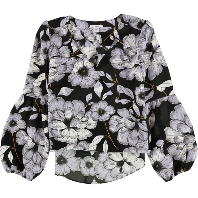 bar III Blusa tejida con mangas tipo blusón para mujer, Púrpura, X-Large
