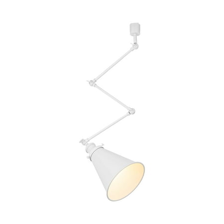 

KAYYELAMP Adjusted Angle Direction Juno-Type E26 Tracking Light Vintage Design Whole White Metal Cone Shade Track Lamp for Background Gallery Store(No Track Bulb)