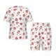 thumbnail image 1 of Fotbe Lips Kiss Pijama Estampada de 2 Piezas para Niños – Ropa de Dormir de Manga Corta Cómoda para Niños y Niñas, Camiseta y Shorts de Algodón-4X-Large, 1 of 6