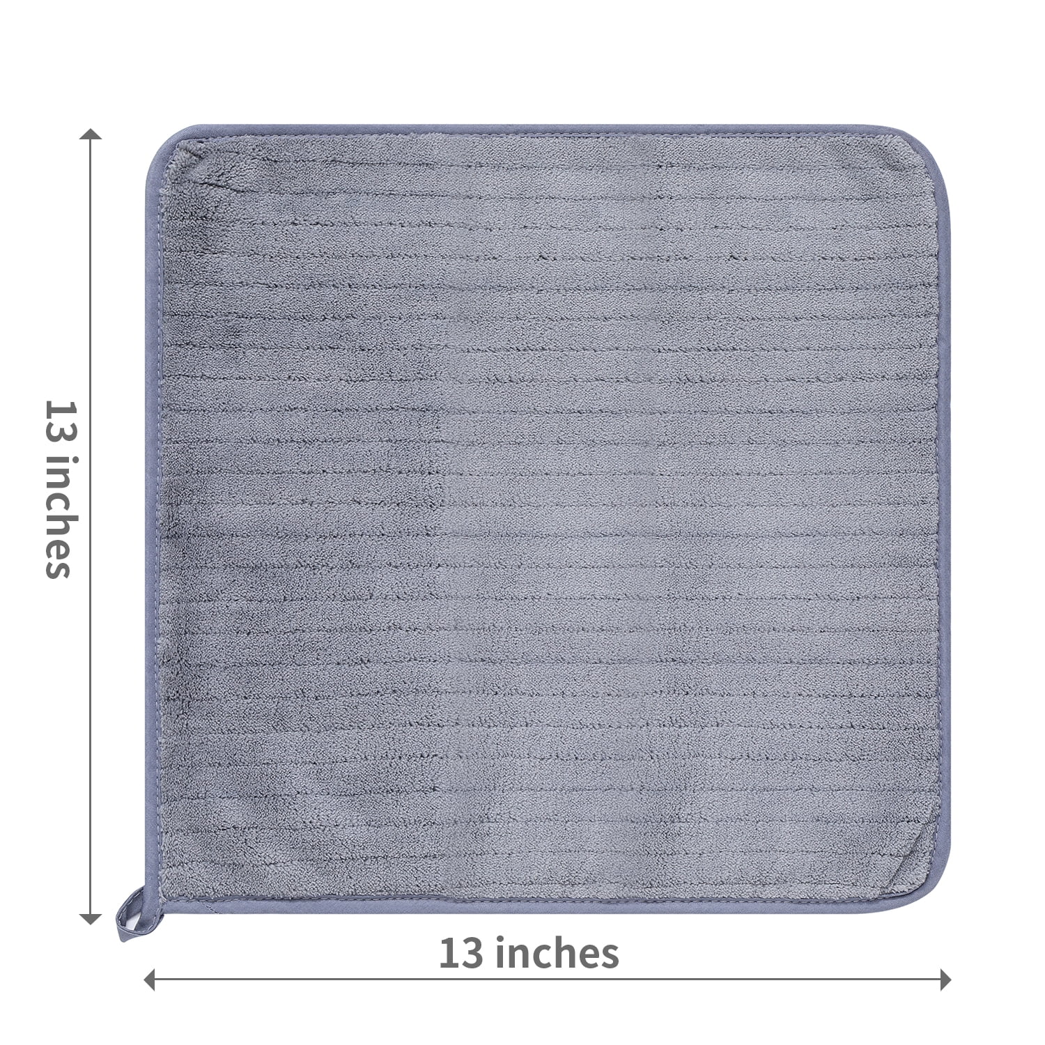 Jessy Home 24 Pack Dark Gray Stripe Washcloths for Bathroom 13x13 Inch Ultra Soft Hand Face Towels