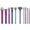 Moda Metallic Multi- Color Brights Signature 10pc Makeup Brush Set