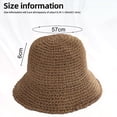 thumbnail image 2 of Sombrero de paja para mujer, sombrero de pescador tejido, sombrero de playa, gorra plegable, gorras de verano, sombrero de pescador para mujer, 2 of 5