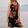 thumbnail image 2 of USSUMA Sundresses for Women Plus Size Womens Summer Casual Sleeveless Mini Floral Printed Vest Dresses Beach Tshirt Sundress Loose Tank Dress, 2 of 5