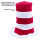 thumbnail image 2 of Sombrero de Copa Fx Costumes Cat in the Hat Unisex Infantil y Adulto 29 cm Alto 24 cm Diámetro, 2 of 4