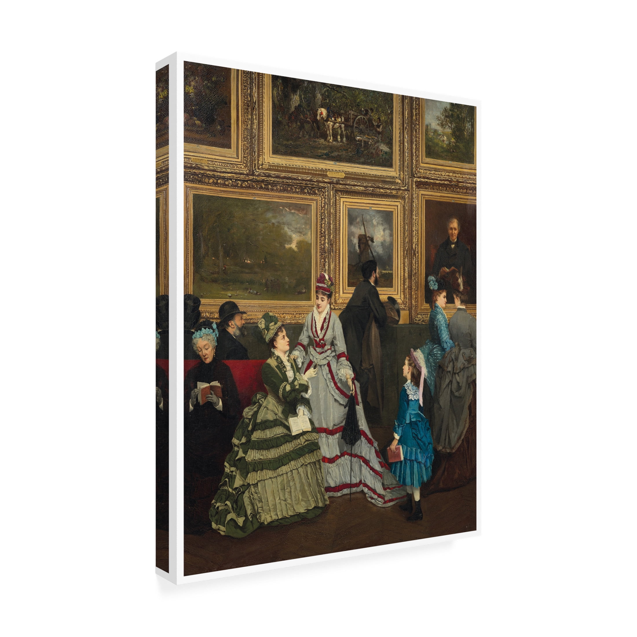 Camille-Leopold Cabaillot-Lasalle 'Le Salon de 1874, c.1874' Canvas Art - 24 x 32 Inches