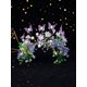 thumbnail image 1 of 1pc Pink Butterfly & Flower Forest Style Hairband For Green Spring Party Headwear, 1 of 4