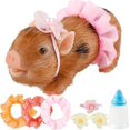 thumbnail image 1 of Yazoeia Silicone Pig Silicone Piglet with Nursing Bottle and Clothing Accessories 5 Inch Lifelike Animal Pig Doll Cute Realistic Miniature Reborn Interesting Full Silicone Body Pig Toys, 1 of 9