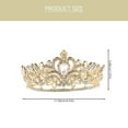 thumbnail image 2 of IBASETOY Golden Delicate Bride Crown Alloy Headpiece Chic Hair Accessory for Special Occasions 7.5 inches, 2 of 7