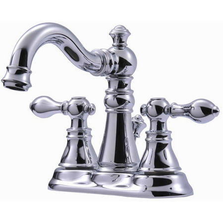 Chrome Bridge Lavatory Faucet - Ultra Faucets UF45110 2-Handle Chrome Victorian Series Lavatory Faucet
