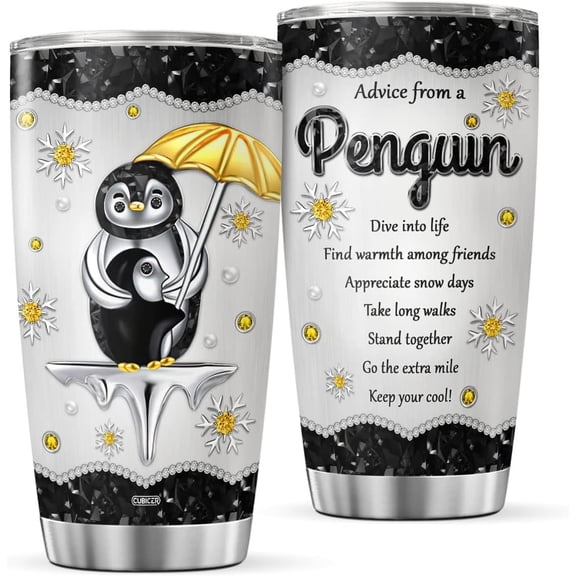 Penguin Stainless Steel Tumbler Coffee Cups Tumblers 20 Oz Mugs Decor Mug Insulated Travel Cup Gifts For Penguins Lovers Women Adults Kids Girls On Birthday Christmas Day