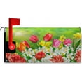 thumbnail image 4 of Spring Mailbox Covers, Spring Flower Daffodils Tulips Mailbox Covers Oxford Cloth Post Box Cover with Magnetic Strip for Garden Yard Decor, 4 of 6
