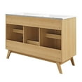 thumbnail image 5 of Modway Soma 48" Double Sink Modern Wood Bathroom Vanity in Oak and White, 5 of 17