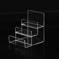 thumbnail image 6 of Clear Acrylic Display Stand,Acrylic Riser Display Shelf for Figures Step Acrylic Wallet Purse Glasses Display Organizer Holder 3 Tiers, 6 of 10