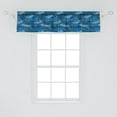 thumbnail image 2 of Ambesonne Blue and White Valance Pack of 2, Rain Clouds Art, 54"X12", Blue Dark Blue, 2 of 2