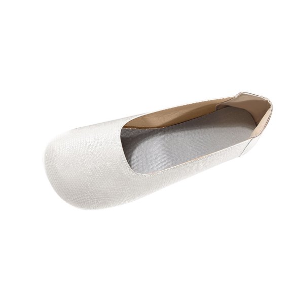 ShiShine Womens Textured Round Toe Ballet Flats Slip On Cushioned Office Commute Flats