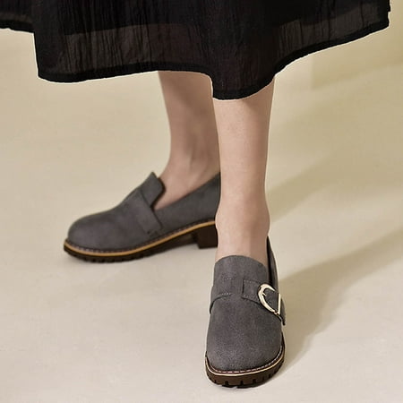 

Fashion Boots For Women Low Heel Slip Chunky Heel Short Booties