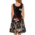 thumbnail image 3 of FKELYI Mushroom Sleeveless Dress Elastic Star Night Tank Dresses for Women Soft Sleeveless Swing Skater Casual Dress Size XS, 3 of 4