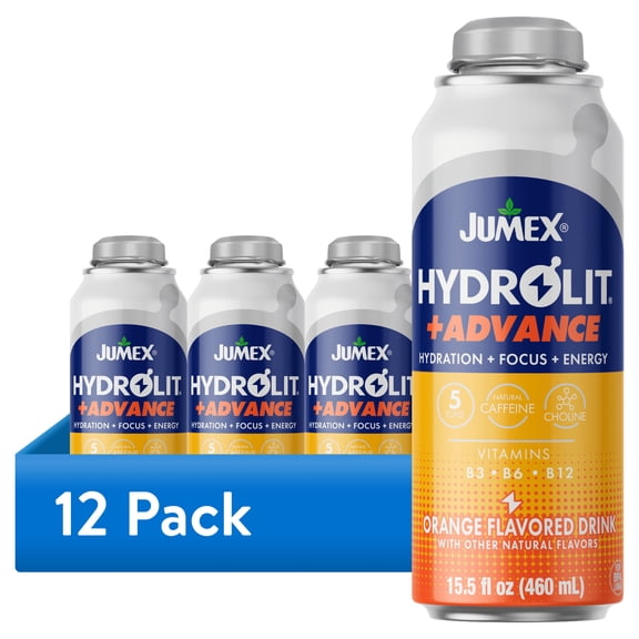 (12 pack) Jumex Hydrolit Advance Orange Energy & Hydration Drink, 15.5 fl oz