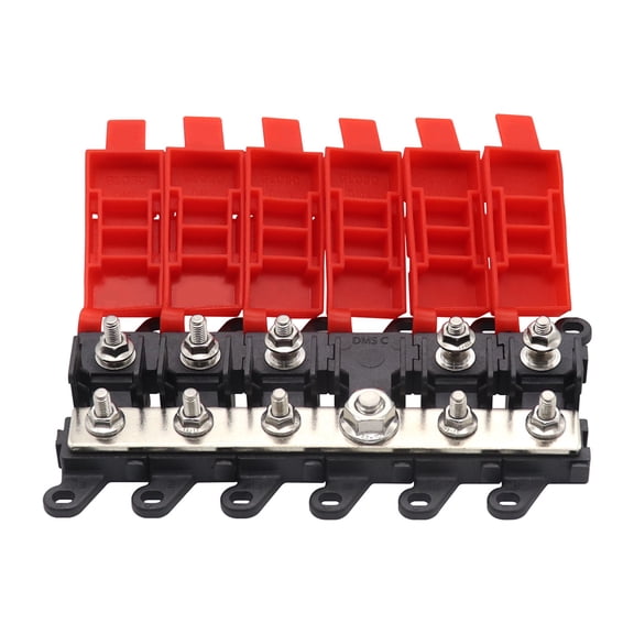 Distribution Block 1 in 5 out 5-way Fuse Holder With Fuse 30A 60A 100A