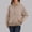 Khaki, variant on Womens Oversized Half Zip Pullover Long Sleeve Sweatshirt Quarter Zip Hoodie Girls Fall Blouse Clothes Athletic Jacket with Hood Women Hoodie Drawstring Pullover Fitted Sports Jacket Ladies