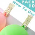 thumbnail image 3 of 10 Pinzas Grandes para de Globos, de Plástico Transparente, de 3,5 Pulgadas, Resistentes, para Kit de de Globos B, 3 of 5