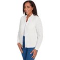 thumbnail image 3 of Alfred Dunner Womens Zip-Front Chenille Collared Cardigan, 3 of 4
