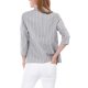 thumbnail image 5 of INSPIRE CHIC Blazer De Solapa Con Muescas Y Mangas 3/4 A Rayas Para Mujer gris XS, 5 of 7