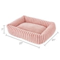 thumbnail image 2 of Vibrant Life Medium Thick Corduroy Plush Bolster Dog Bed, Pink, 21" x 27", 2 of 6