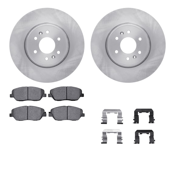 Dynamic Friction Company Front Brake Rotors with 5000 Advanced Brake Pads includes Hardware 6512-21155
