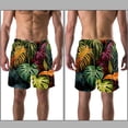 thumbnail image 3 of luoweisi Men's Beach Shorts Quick Dry Swim Trunks with Mesh Lining Tropical Leaves XL, 3 of 5